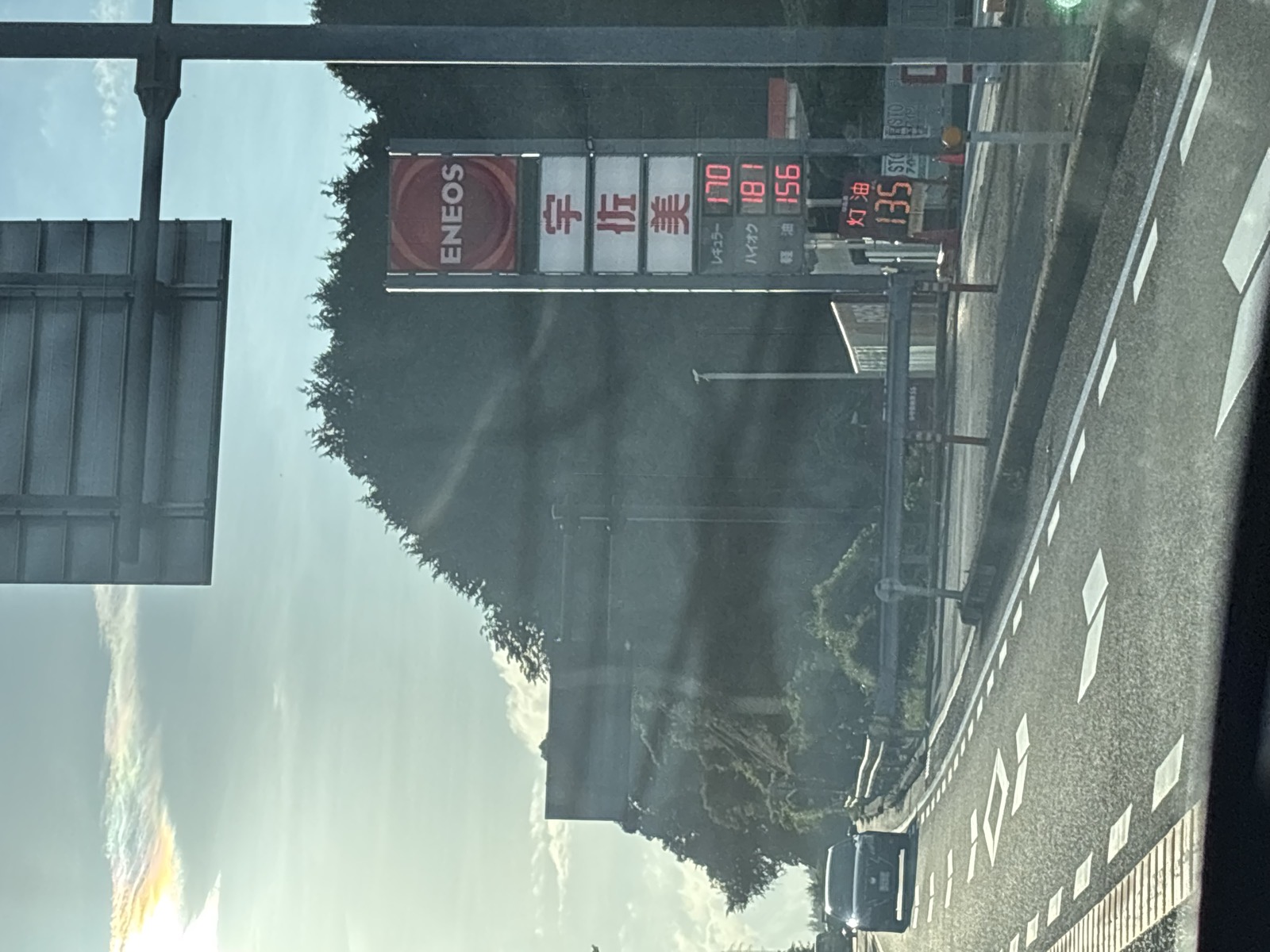 ENEOS ９号安来東SS／西日本宇佐美の価格看板の写真1
